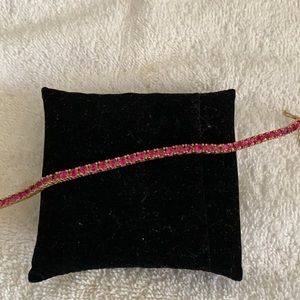 Sterling silver bracelet with pink stone